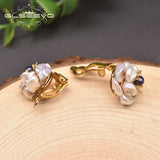 Natural Baroque Pearl Flower Earrings Personalized High Jewelry