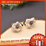 Natural Baroque Pearl Flower Earrings Personalized High Jewelry