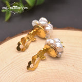 Natural Baroque Pearl Flower Earrings Personalized High Jewelry