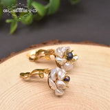 Natural Baroque Pearl Flower Earrings Personalized High Jewelry