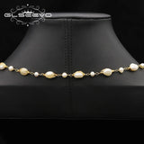 Glseevo Freshwater Pearl Long Necklace Pendant for Party GN040