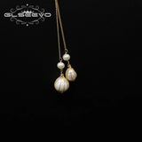 Glseevo Freshwater Pearl Long Necklace Pendant for Party GN040