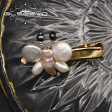 Natural Freshwater Pearl Butterfly Hairpin Woman Birthday Party Gift