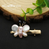 Natural Freshwater Pearl Butterfly Hairpin Woman Birthday Party Gift