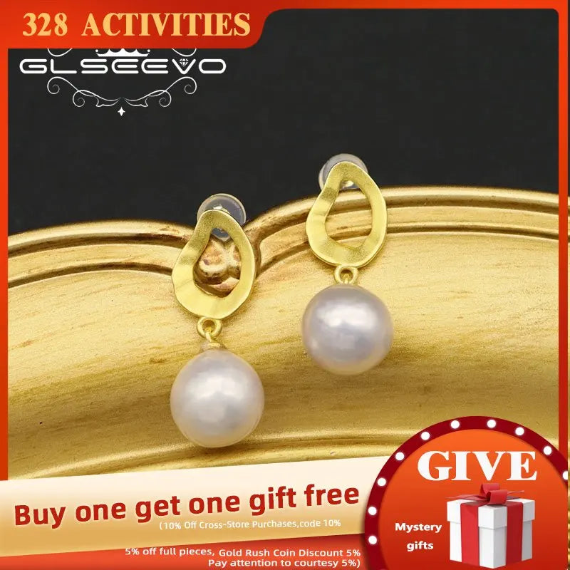 Freshwater Pearl Sterling Silver Pendant Earrings, Love Gift Jewelry