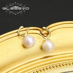 Glseevo Pearl Opening Silver Earrings Valentine's Gift GE1066