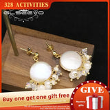 Freshwater Pearls Silver Flower Cluster Earrings GE1132