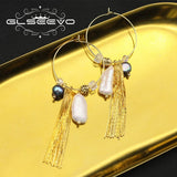 Glseevo Pearl Brass Tassel Earrings GE1061
