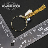 Glseevo Pearl Brass Tassel Earrings GE1061