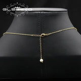 Glseevo Natural Pearl Necklace for Women Flower Necklace GN039