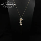 Glseevo Natural Pearl Necklace for Women Flower Necklace GN039