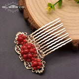 Natural Coral Hairpin Female Wedding Party Gift Jewelry GH0047