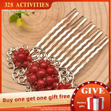 Natural Coral Hairpin Female Wedding Party Gift Jewelry GH0047