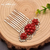 Natural Coral Hairpin Female Wedding Party Gift Jewelry GH0047