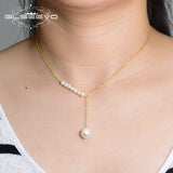 925 Silver Freshwater Pearl Necklace Pendant