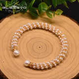 Glseevo Freshwater Pearl Adjustable Bracelet GB0919B