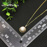 Glseevo Sterling Silver Freshwater Pearl Pendant Necklace Women's Jewelry