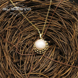 Glseevo Sterling Silver Freshwater Pearl Pendant Necklace Women's Jewelry