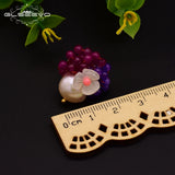 Glseevo Sterling Silver Freshwater Pearl Stone Earrings