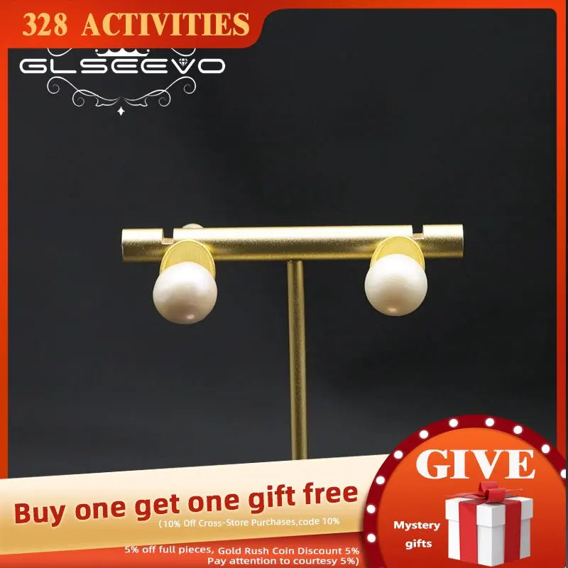 Sterling Silver Freshwater Pearl Earrings Christmas Jewelry