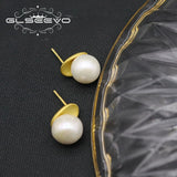 Sterling Silver Freshwater Pearl Earrings Christmas Jewelry