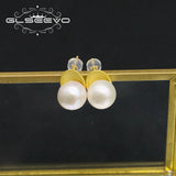 Sterling Silver Freshwater Pearl Earrings Christmas Jewelry
