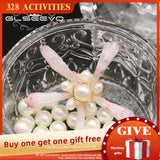 Vintage Pink Pearl Brooch for Women, GO0396B