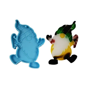 Gnome Dwarf Keychain Epoxy Resin Necklace Mold DIY Craft