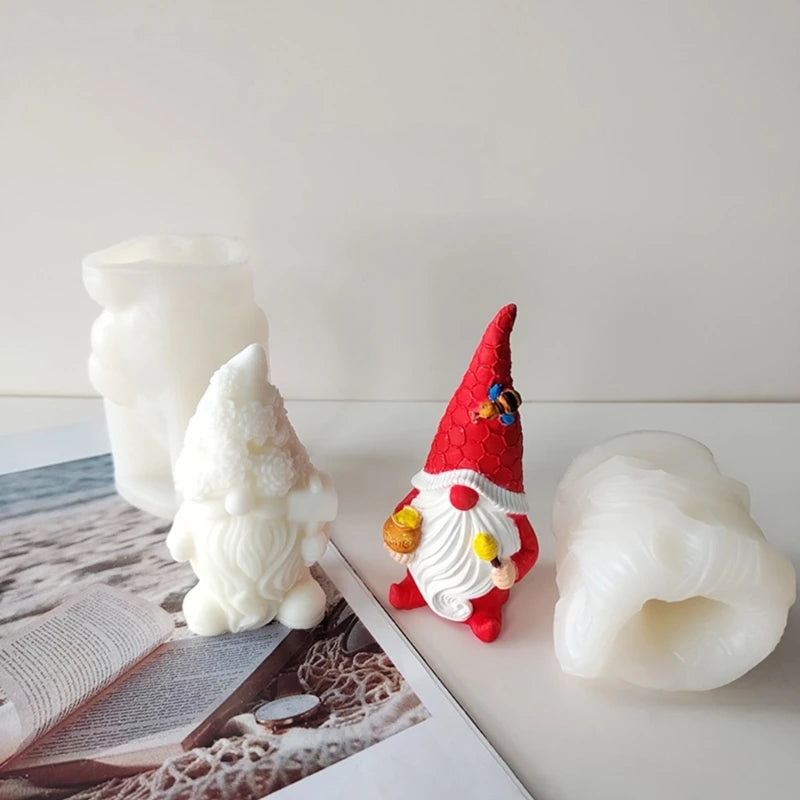 Gnome Silicone Mould Valentines Couples Dwarf Plaster Silicone Mold