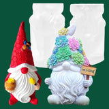 Gnome Silicone Mould Valentines Couples Dwarf Plaster Silicone Mold