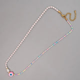 Go2BoHo Multicolor Beaded Evil Eye Necklace