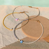 Go2BoHo Multicolor Beaded Evil Eye Necklace