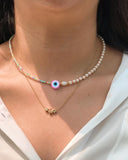Go2BoHo Multicolor Beaded Evil Eye Necklace