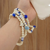 Go2BoHo Evil Eye Beaded Cell Phone Charm Multicolor Glazed Chain Jewelry Lanyard