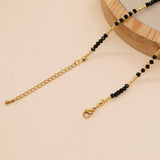 Go2BoHo Evil Eye Charm Necklace Tiny Glass Beaded Crystal Necklaces