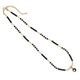 Go2BoHo Evil Eye Charm Necklace Tiny Glass Beaded Crystal Necklaces