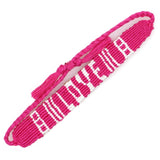 Go2BoHo Macrame Bracelets for Women Love Peace Beach Lettering Bracelet