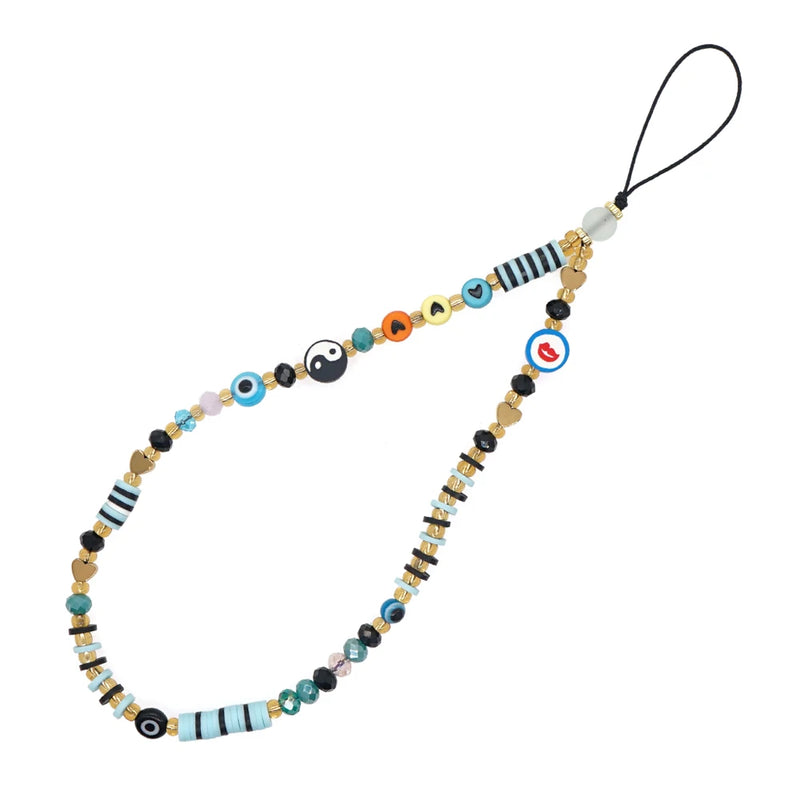 Boho Phone Case Charm Chain Custom Beads Strap