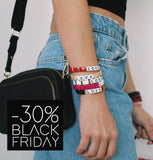 Go2BoHo Rainbow Tila Bracelet Set for Women