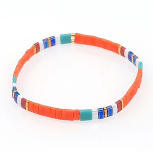 Go2BoHo Rainbow Tila Bracelet Set for Women