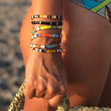 Go2BoHo Rainbow Tila Bracelet Set for Women
