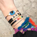 Go2BoHo Rainbow Tila Bracelet Set for Women