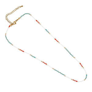 Go2BoHo Multicolor Glass Beaded Choker Necklace for Women