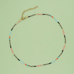 Go2BoHo Multicolor Glass Beaded Choker Necklace for Women