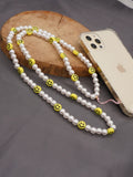 Boho Telephone Charm Beach Pearl Chain for Women Mobile Phone Accessory