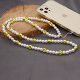 Boho Telephone Charm Beach Pearl Chain for Women Mobile Phone Accessory