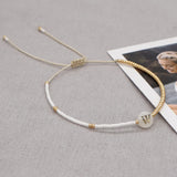 Initial Bracelets Letter Shell Name Dainty Bracelet for Women