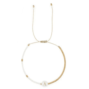Initial Bracelets Letter Shell Name Dainty Bracelet for Women