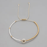 Initial Bracelets Letter Shell Name Dainty Bracelet for Women