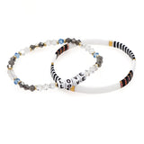 2pcs/set Friendship Crystal Bracelets for Women Multicolor Tila Crystal